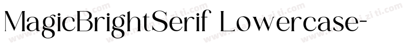 MagicBrightSerif Lowercase字体转换